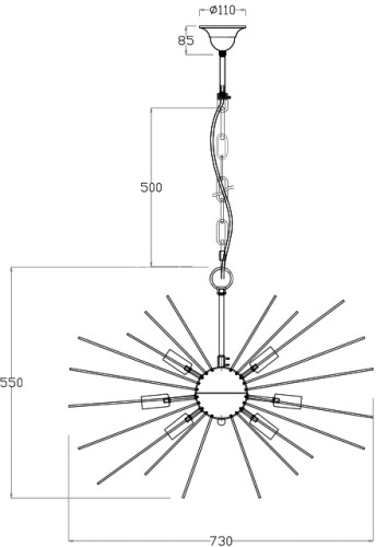 Подвесная люстра Garda Decor 20MD3330-12
