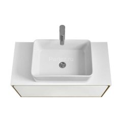 Тумба под раковину Aquaton Либерти 90 дуб эльвезия, белый глянец (1A279901LYC70)