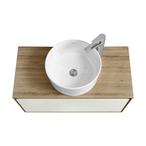 Тумба под раковину Aquaton Либерти 90 дуб эльвезия, белый глянец (1A279901LYC70)