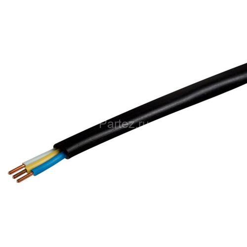 Кабель ВВГ-Пнг-LS(А) 3х2.5 ок (N PE) 0.66кВ (бухта 10м) (шт) АЛЬФАКАБЕЛЬ 65534