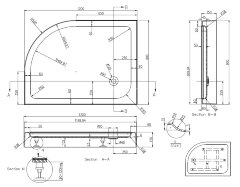 Душевой поддон Azario 900х1200х150 R, для VICTORIA 2131-1-R