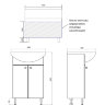 Комплект тумба Моника New 65 (660х830х450) с раковиной (арт. 7065) Basic 65 (CS00071367)