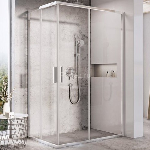 Душевая дверь Ravak раздвижная 120х195, толщина полотна 6мм универсальная, цвет профиля хром