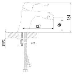 Смеситель Lemark Unit LM4508C для биде