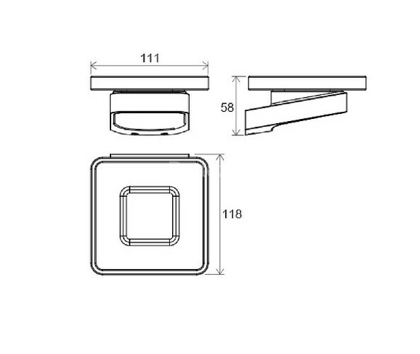 Мыльница Ravak 10° black, Черный матовый (X07P556)