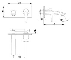 Смеситель Lemark Mars LM3526C для раковины, встраиваемый