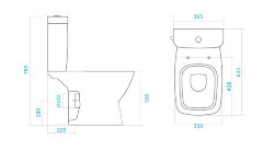 Унитаз-компакт Santek Нео напольный, с сиденьем микролифт (1.WH30.2.194)