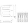 Полотенцесушитель водяной ДВИН D 60/60 c полкой 1"-1/2" К0 полированный (4627086011797)