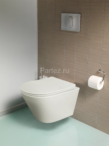 Унитаз подвесной Loranto KROSA 360х485х330 с системой смыва "Tornado", в комплекте с быстросъемным с