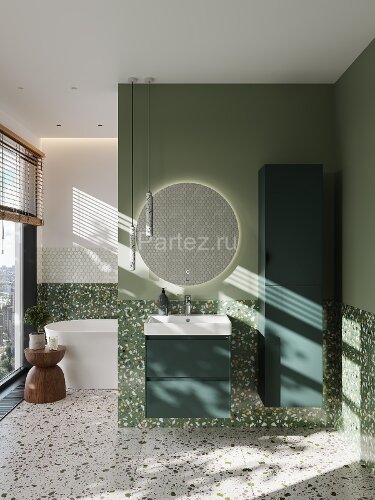 Шкаф - колонна Roca Ona 1750 подвесной, зеленый матовый (A857635513)