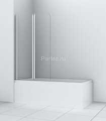 Шторка для ванны складная Azario Boston 80х140 цвет профиля хром (AZ-141 80 (41,5+38,5)*140)