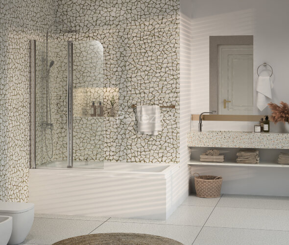 Шторка для ванны складная Azario Boston 80х140 цвет профиля хром (AZ-141 80 (41,5+38,5)*140)