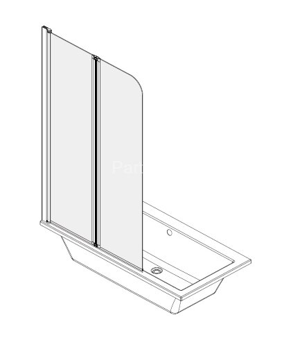 Шторка для ванны складная Azario Boston 80х140 цвет профиля хром (AZ-141 80 (41,5+38,5)*140)