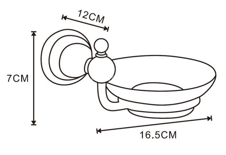 Мыльница Azario ELVIA, Золото (AZ-91108G)