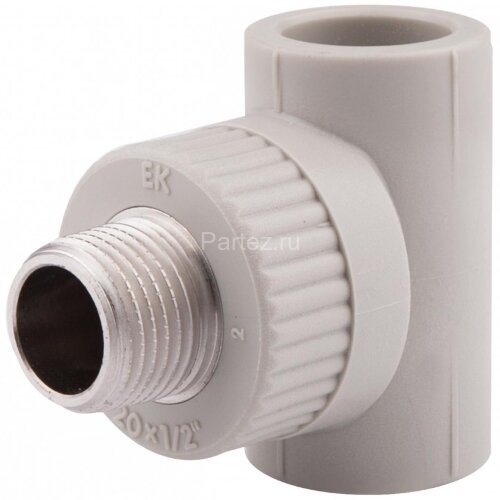 Тройник комбинированный PPR-НР D25х1/2" Ekoplastik