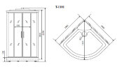 Timo Standart T-1101 душевая кабина (100*100*220), шт