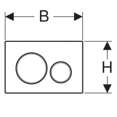 Кнопка смыва Geberit Sigma20 двойной смыв, белый/хром