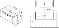 Тумба под умывальник SD 800 Ring белая (X000000767)