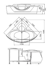 Акриловая ванна Gemy G9025 II O