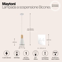 Подвесной светильник Maytoni P359-PL-140-W