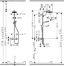 27264400 Душевая система с термостатом Crometta 160 1 jet