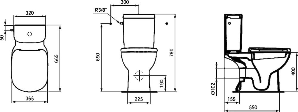Чаша для унитаза-компакта Ideal Standard Tempo (T331201)