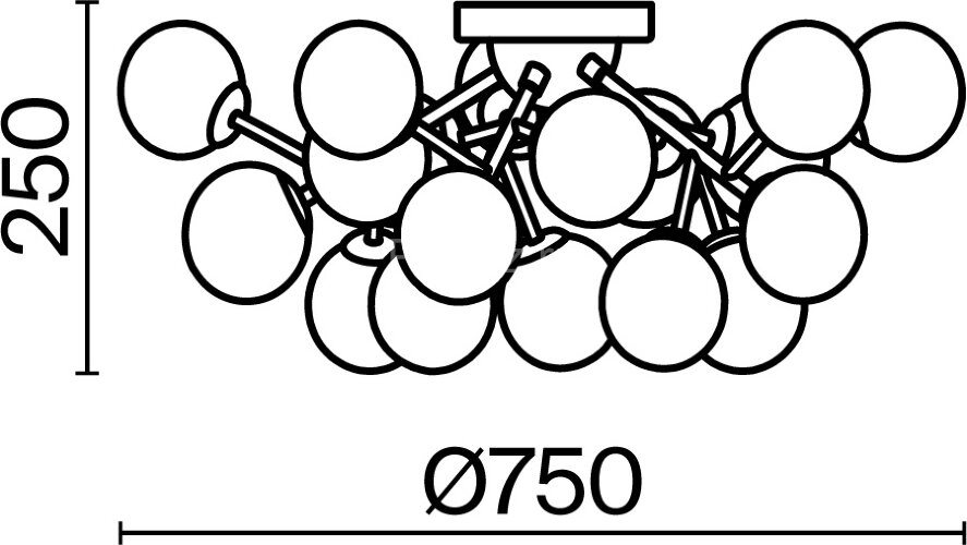 Потолочная люстра Maytoni MOD545PL-20G