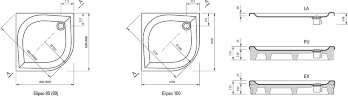 Душевой поддон Ravak ELIPSO-100 LA белый