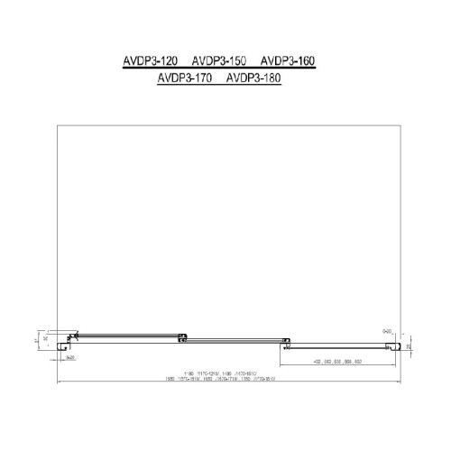 Шторка для ванны раздвижная Ravak 80х137 цвет профиля белый (40VY0102ZG)