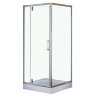 Душевое ограждение LORANTO 90х90х200 R/L c низким поддоном 13см, прозрачное закаленное стекло 6мм, профиль хром (CS-604C 90)