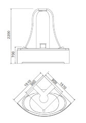 Акриловая ванна Gemy G9069 O