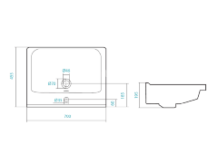 Раковина Santek "Миранда-70", белая (1.WH30.2.250)