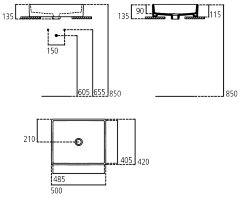 Раковина Ideal Standard STRADA 50х42 см, накладная, белая (K077601)