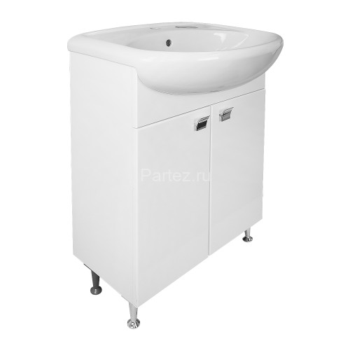 Комплект тумба Loranto Адель 60 615х455х840 напольная,с раковиной Арго 60 (CS00090396)