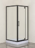 Душевое ограждение LORANTO 90х90х200 R/L с низким поддоном 13см, прозрачное закаленное стекло 6мм, профиль черный (CS-604A 90)