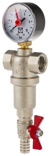 Фильтр промывной с манометром и сливным краном 1/2" VALTEC