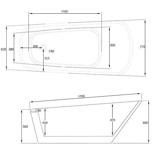 Акриловая ванна ABBER AB9218