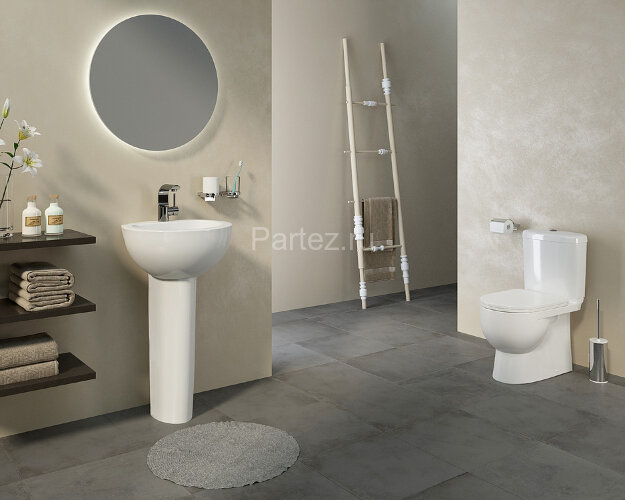 Унитаз-компакт Sanita Luxe Art напольный, с сиденьем микролифт (ARTSLCC01040622)