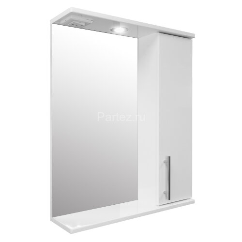 Зеркало-шкаф Loranto Karina 60 600х745х170 подвесной, с подсветкой, правосторонний, белый (CS0008650