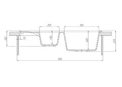 Мойка для кухни Aquaton Делия 87, две чаши, цвет латте (1A716232DE260)