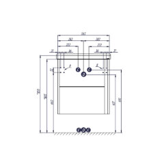 Тумба под раковину AQUATON Стоун подвесная, Сосна Арлингтон (1A231401SX850)