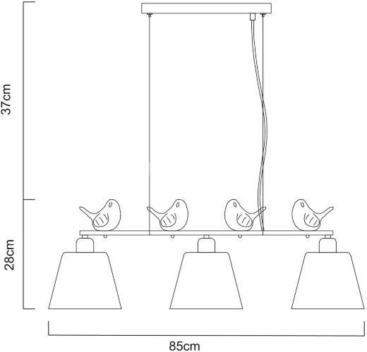 Подвесной светильник Arte Lamp A4289SP-3WH
