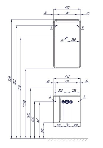 Тумба под раковину AQUATON Вита подвесная, белый ясень (1A221401VTD70)