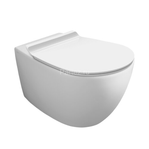 Унитаз подвесной Simas Vignoni "Rimless" 365х560х340 безободковый, с креплением F85, белый матовый (