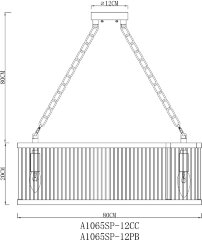 Подвесная люстра Arte Lamp A1065SP-12PB