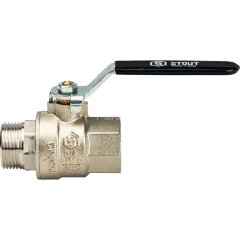Кран шаровой полнопроходной ВР/НР рычаг 3/4&quot; Stout