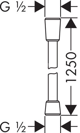 Hansgrohe 28262000 Шланг Metaflex 1,25 м, 1/2