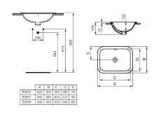 Раковина Ideal Standard CONNECT 58х41 см., белая (E505901)