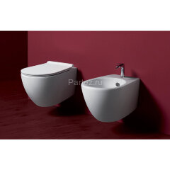 Унитаз подвесной Simas Vignoni &quot;Rimless&quot; 365х560х340 безободковый, с креплением F85, белый (VI18bi)