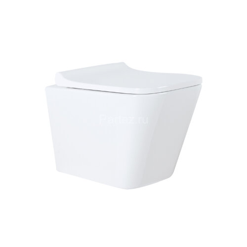 Сет LORANTO Инсталляция + Azario Teramo (квадратный) подвесной безободковый унитаз с сидением микрол